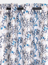 Romee Blue & White Floral Patterned Set of 2 Long Door Curtains