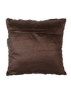 Brown Set of 5 Geometric Patterned Chenille Square Cushion Covers