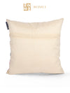 White Set of 5 Floral Patterned Jute Square Cushion Covers