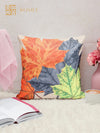 Maple Leaves Printed Floral 5 Piece Polyester Cushion Cover Set - 16" x 16", Multicolour