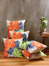 Maple Leaves Printed Floral 5 Piece Polyester Cushion Cover Set - 16" x 16", Multicolour