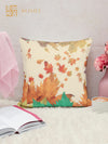 Maple Leaves Printed Floral 5 Piece Polyester Cushion Cover Set - 16" x 16", Multicolour