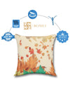 Maple Leaves Printed Floral 5 Piece Polyester Cushion Cover Set - 16" x 16", Multicolour