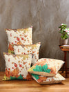 Maple Leaves Printed Floral 5 Piece Polyester Cushion Cover Set - 16" x 16", Multicolour