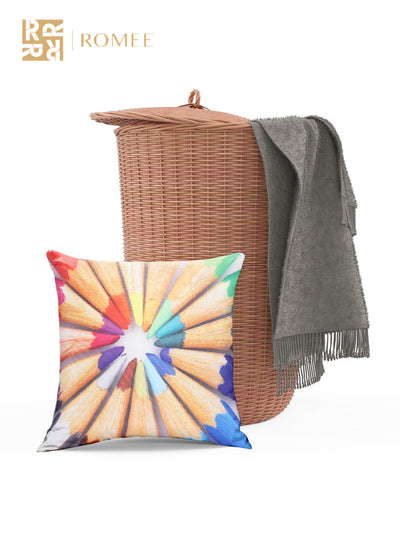 Soft Jute Abstract Print Throw Pillow/Cushion Covers 40cm x 40cm Set of 5 - Multicolor