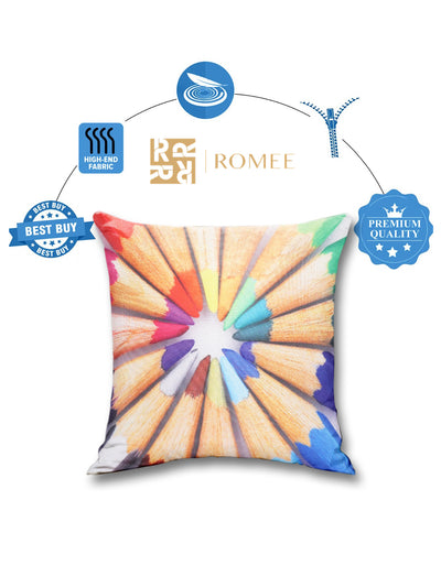 Soft Jute Abstract Print Throw Pillow/Cushion Covers 40cm x 40cm Set of 5 - Multicolor