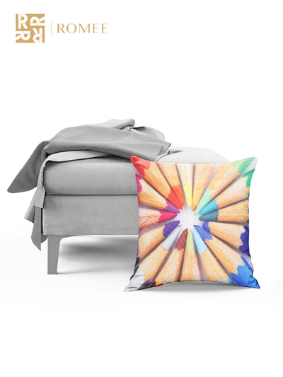 Soft Jute Abstract Print Throw Pillow/Cushion Covers 40cm x 40cm Set of 5 - Multicolor