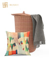 Pencil Print Geometric 5 Piece Polyester Cushion Cover Set - 16" x 16", Multicolour