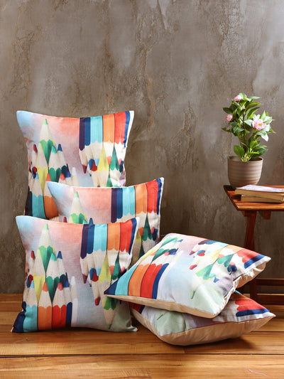 Multicolor Set of 5 Cushion Covers