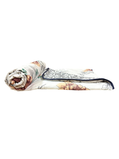 White & Grey Cotton Double Bed Dohar