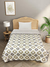 Beige & Grey Cotton Double Bed Dohar