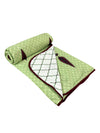 Green & White Cotton Double Bed Dohar