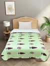 Green & White Cotton Double Bed Dohar