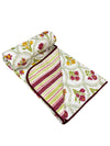 White & Green Cotton Double Bed Dohar