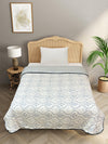 Blue & White Cotton Double Bed Dohar