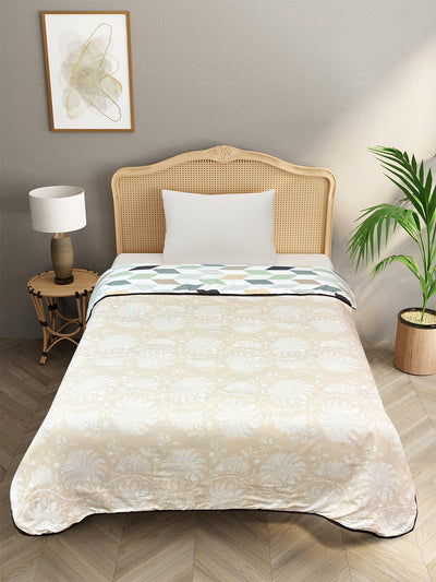 Beige Cotton Double Bed Dohar