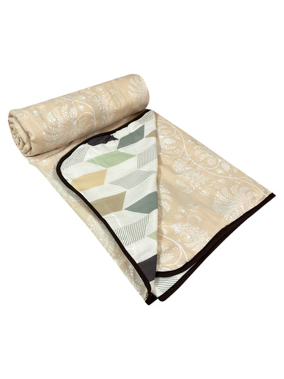 Beige Cotton Double Bed Dohar