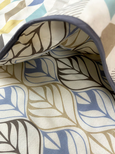 Blue & White Cotton Double Bed Dohar