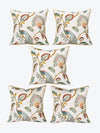 Multicolor Set of 1 Runner, 6 Placemats, 6 Napkins Floral Patterned Cotton Square Table Linen Set