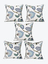 Multicolor Set of 1 Runner, 6 Placemats, 6 Napkins Floral Patterned Cotton Square Table Linen Set