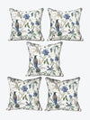 Multicolor Set of 1 Runner, 6 Placemats, 6 Napkins Floral Patterned Cotton Square Table Linen Set