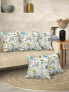 Multicolor Set of 1 Runner, 6 Placemats, 6 Napkins Floral Patterned Cotton Square Table Linen Set