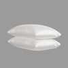 White Set of 2 Solid Patterned Pillow Covers