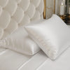 White Set of 2 Solid Patterned Pillow Covers