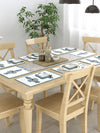 Multicolor Set of 1 Runner, 6 Placemats, 6 Napkins Floral Patterned Cotton Square Table Linen Set
