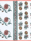 Multicolor Set of 1 Runner, 6 Placemats, 6 Napkins Floral Patterned Cotton Square Table Linen Set