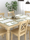 Multicolor Set of 1 Runner, 6 Placemats, 6 Napkins Floral Patterned Cotton Square Table Linen Set