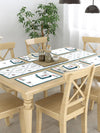 Multicolor Set of 1 Runner, 6 Placemats, 6 Napkins Floral Patterned Cotton Square Table Linen Set