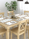 Multicolor Set of 1 Runner, 6 Placemats, 6 Napkins Floral Patterned Cotton Square Table Linen Set