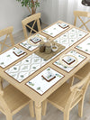 Multicolor Set of 1 Runner, 6 Placemats, 6 Napkins Floral Patterned Cotton Square Table Linen Set