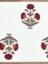 Multicolor Set of 1 Runner, 6 Placemats, 6 Napkins Floral Patterned Cotton Square Table Linen Set