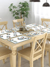 Multicolor Set of 1 Runner, 6 Placemats, 6 Napkins Floral Patterned Cotton Square Table Linen Set