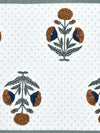 Multicolor Set of 1 Runner, 6 Placemats, 6 Napkins Floral Patterned Cotton Square Table Linen Set