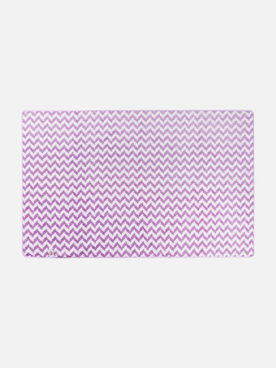 Set of 3 Lavender & White Solid Microfiber Towels