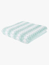 Set of 3 Green & White Solid Microfiber Towels