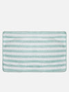 Set of 3 Green & White Solid Microfiber Towels