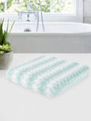 Set of 3 Green & White Solid Microfiber Towels