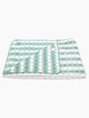 Set of 3 Green & White Solid Microfiber Towels