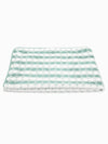 Set of 3 Green & White Solid Microfiber Towels