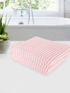 Set of 3 Pink & White Solid Microfiber Towels