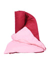 Solid 200 GSM Reversible AC Comforter for Double Bed - Maroon & Pink