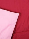 Solid 200 GSM Reversible AC Comforter for Double Bed - Maroon & Pink