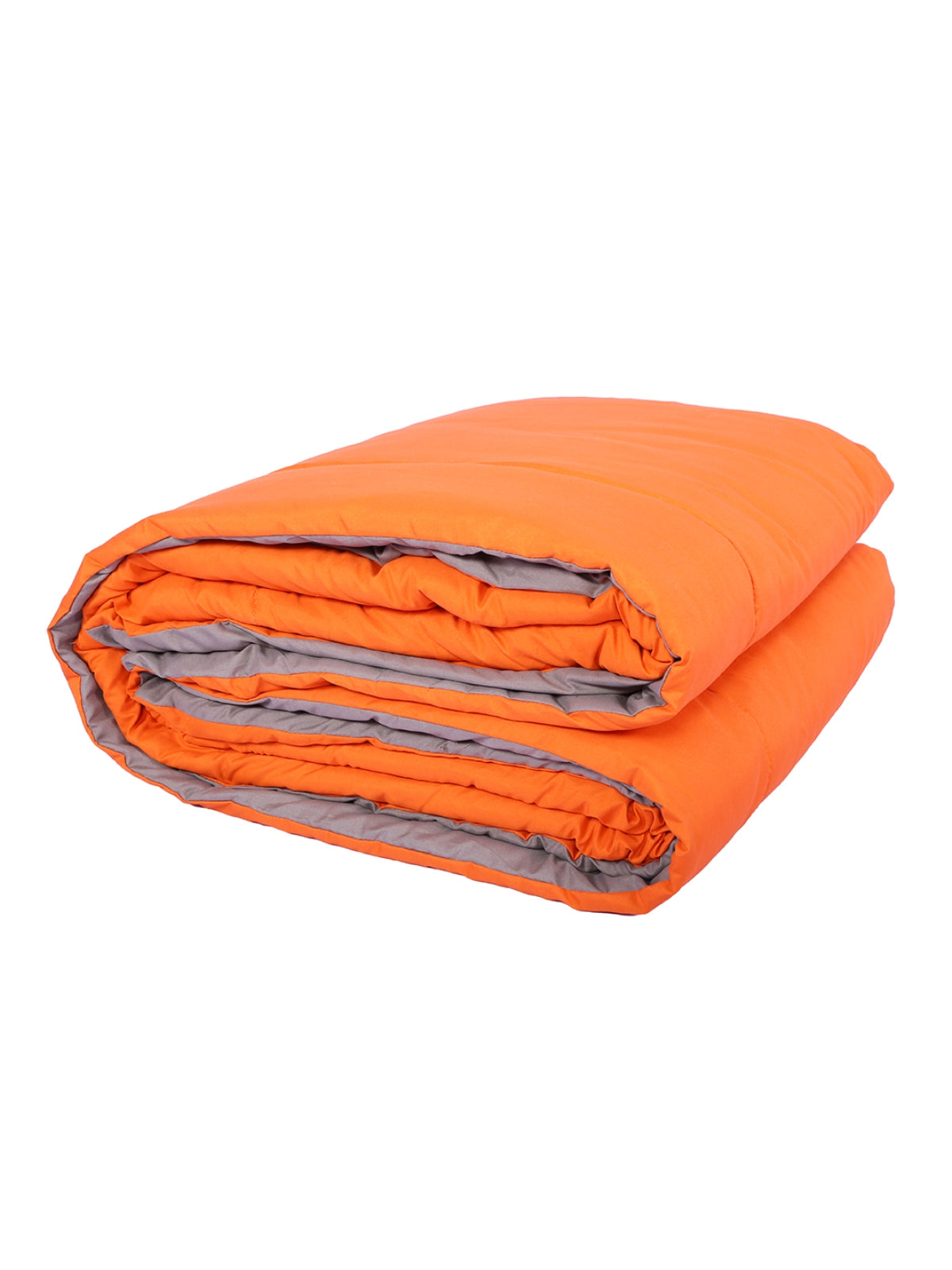 Solid 200 GSM Reversible AC Comforter for Double Bed - Orange & Pink