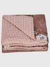 Brown Floral Patterned 200 GSM Reversible AC Comforter