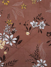 Brown Floral Patterned 200 GSM Reversible AC Comforter