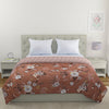 Brown Floral Patterned 200 GSM Reversible AC Comforter